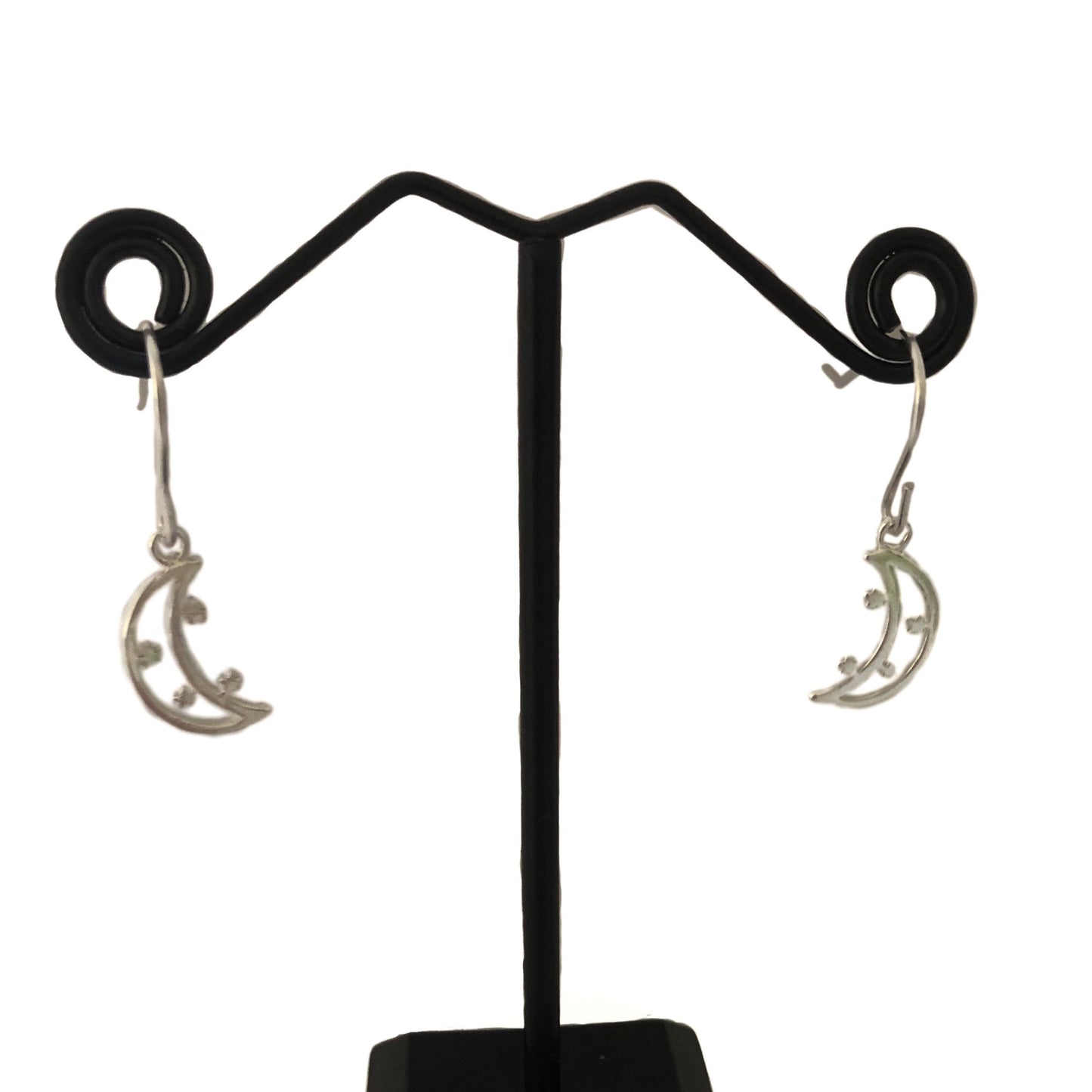 Moon and Star Silver Earrings