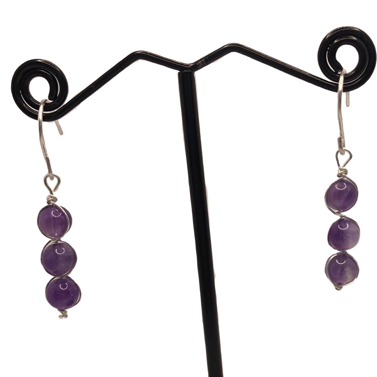 Wire crystal earrings