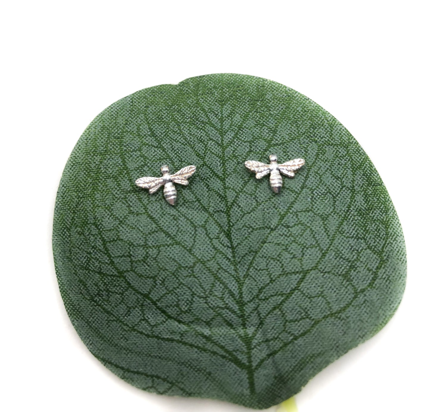 Silver Bumble Bee Stud Earrings