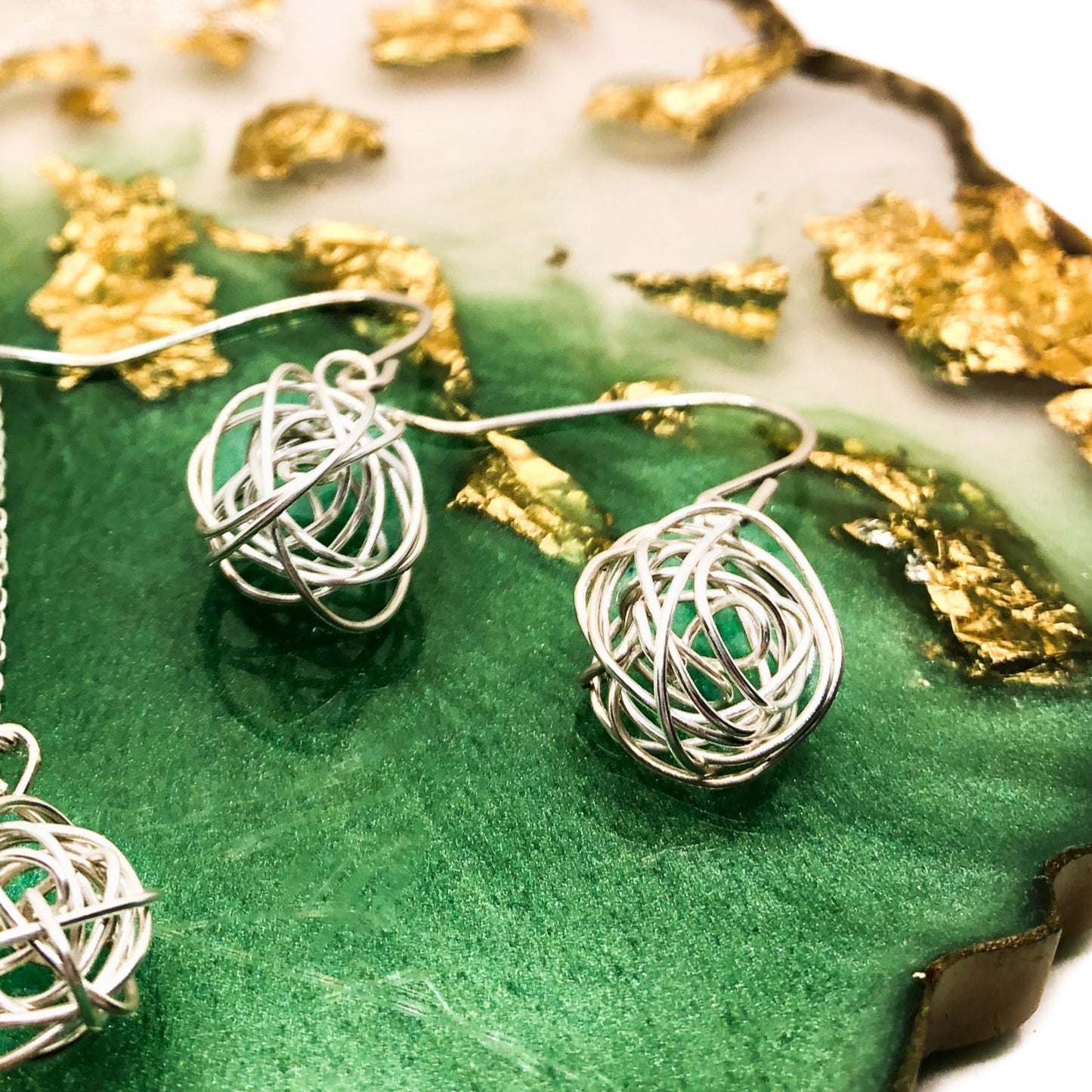 Silver Wire Knot Earrings