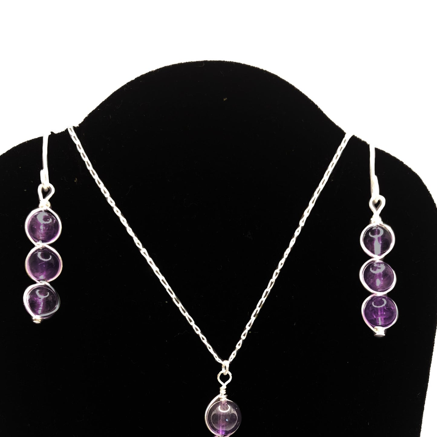 Wire crystal earrings