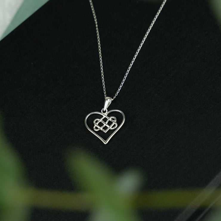 Large Infinity Heart Charm Necklace