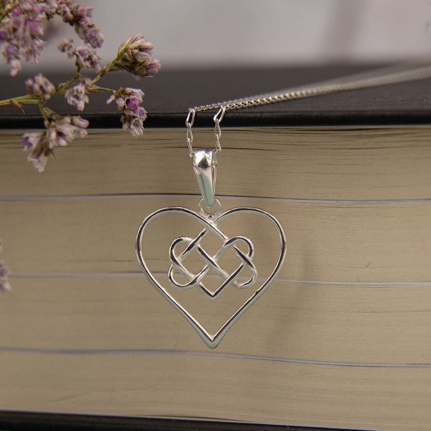 Large Infinity Heart Charm Necklace