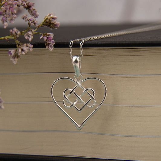 Large Infinity Heart Charm Necklace