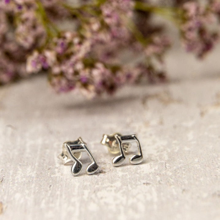 Music Note Stud Earrings