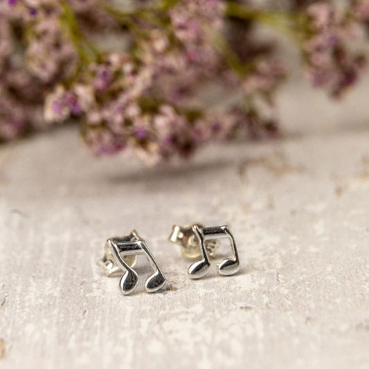 Music Note Stud Earrings