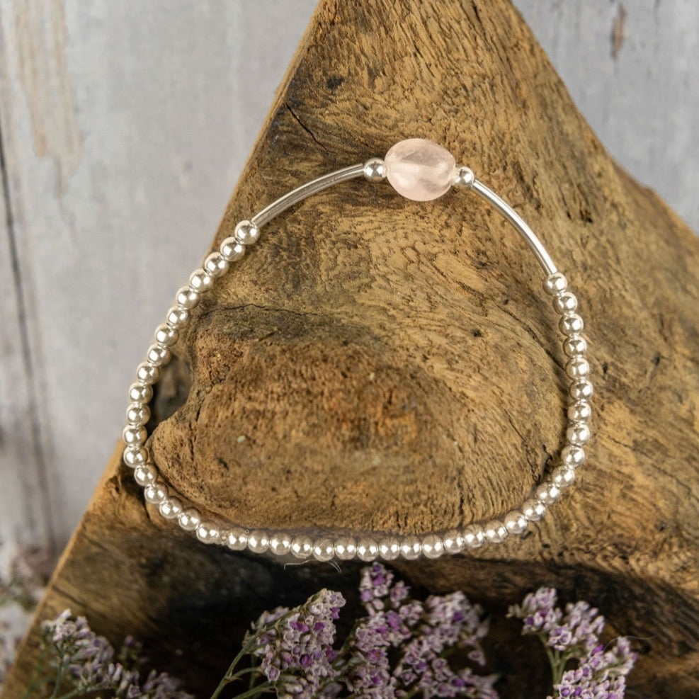 Statement Crystal Silver Stretch Bracelet