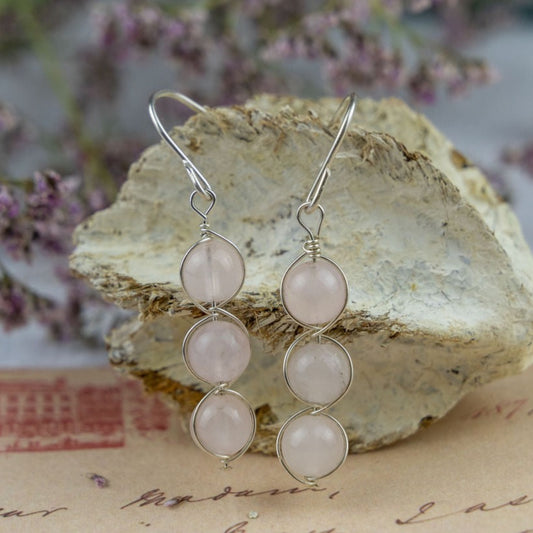 Wire crystal earrings