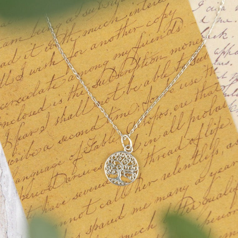 Tree Of Life Circle Charm Necklace