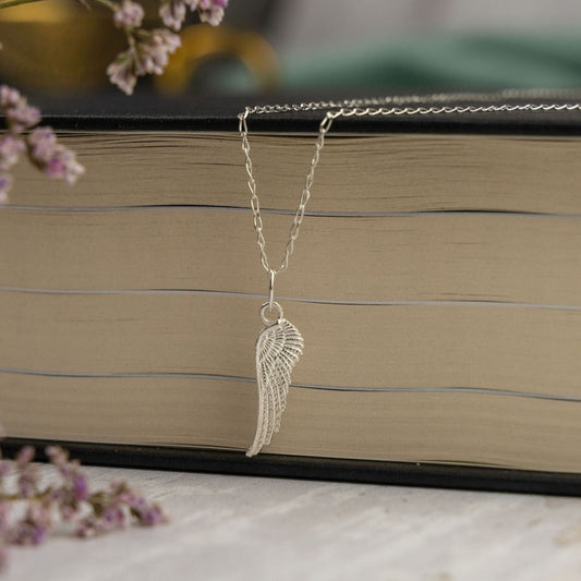 Angel Wing Silver Pendant Necklace