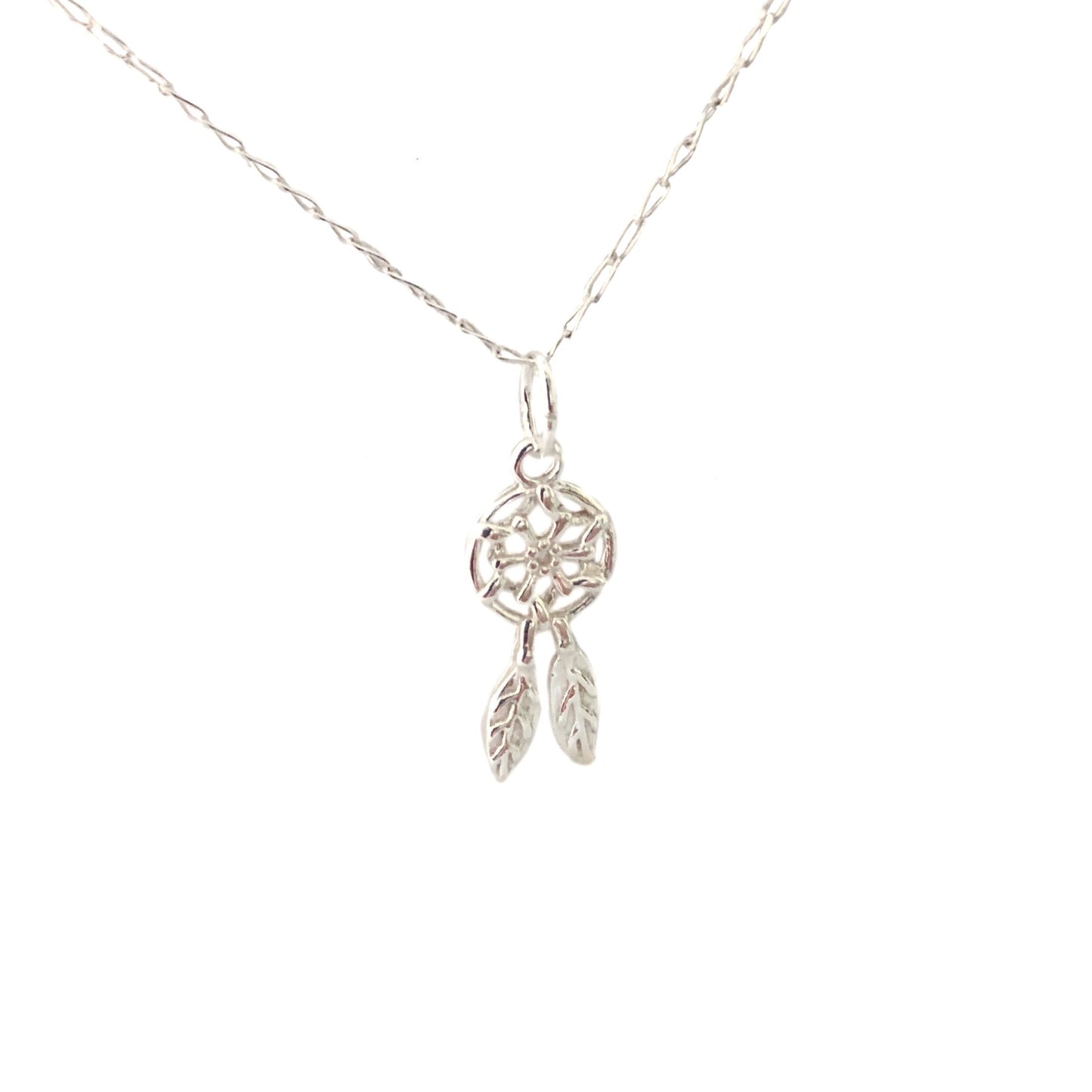 Dreamcatcher With Feather Charm Necklace