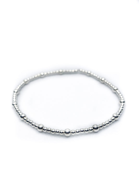 Sterling Silver Beaded Bracelet