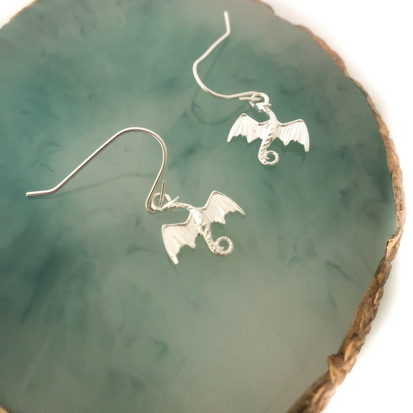 Dragon Strength Silver Earrings