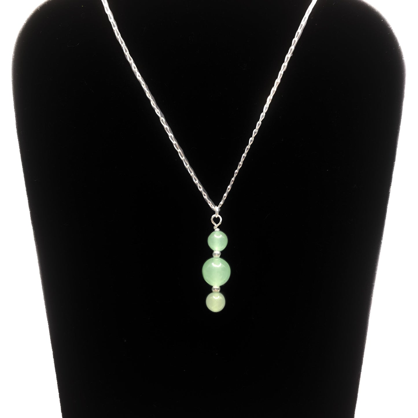 Crystal And Silver Drop Pendant Necklace