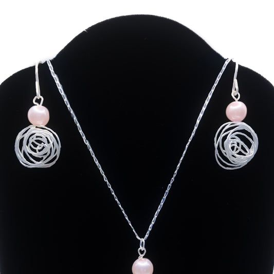 Silver and Crystal Rose earrings