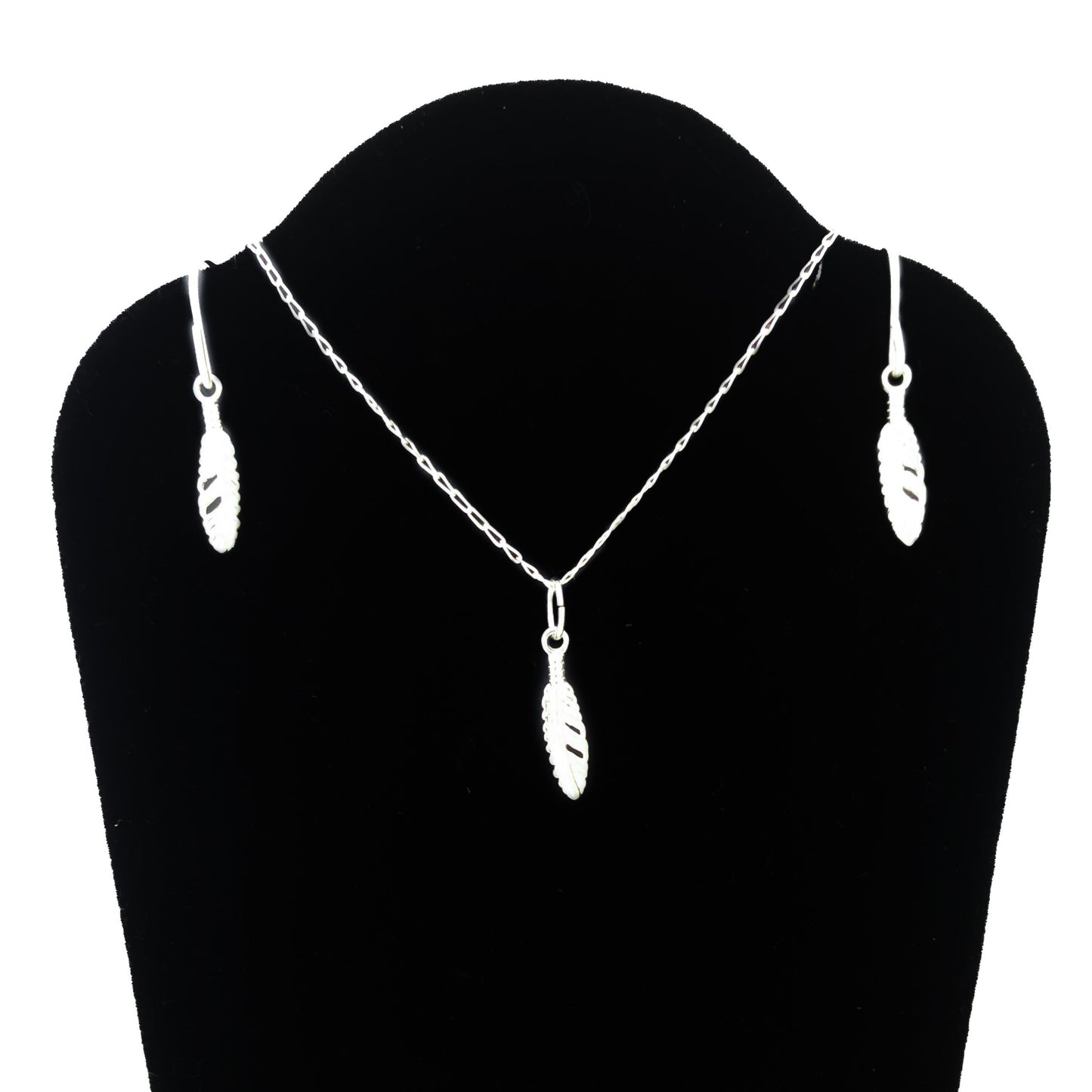 Floating Feather Drop Earrings