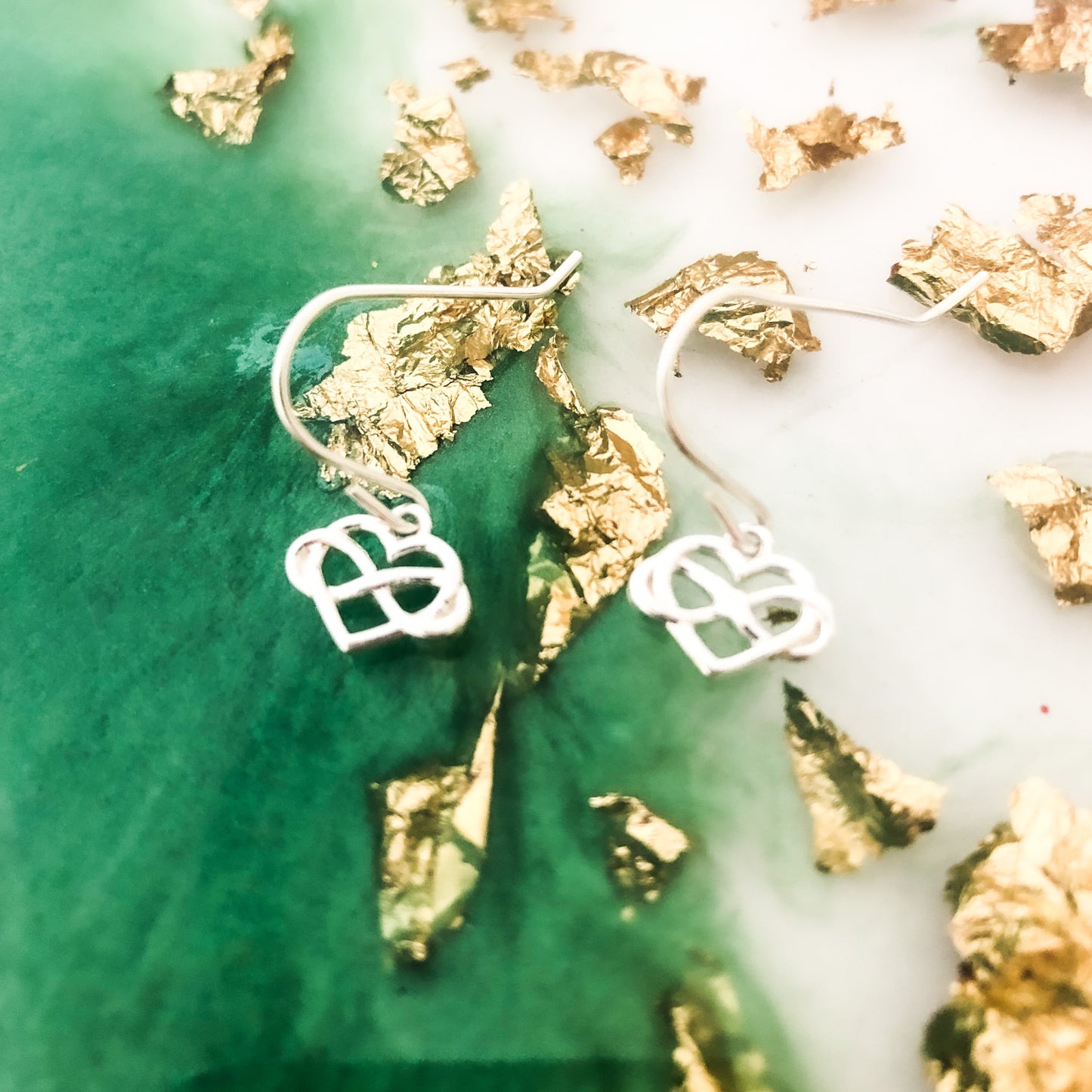 Infinity Heart Silver Earrings