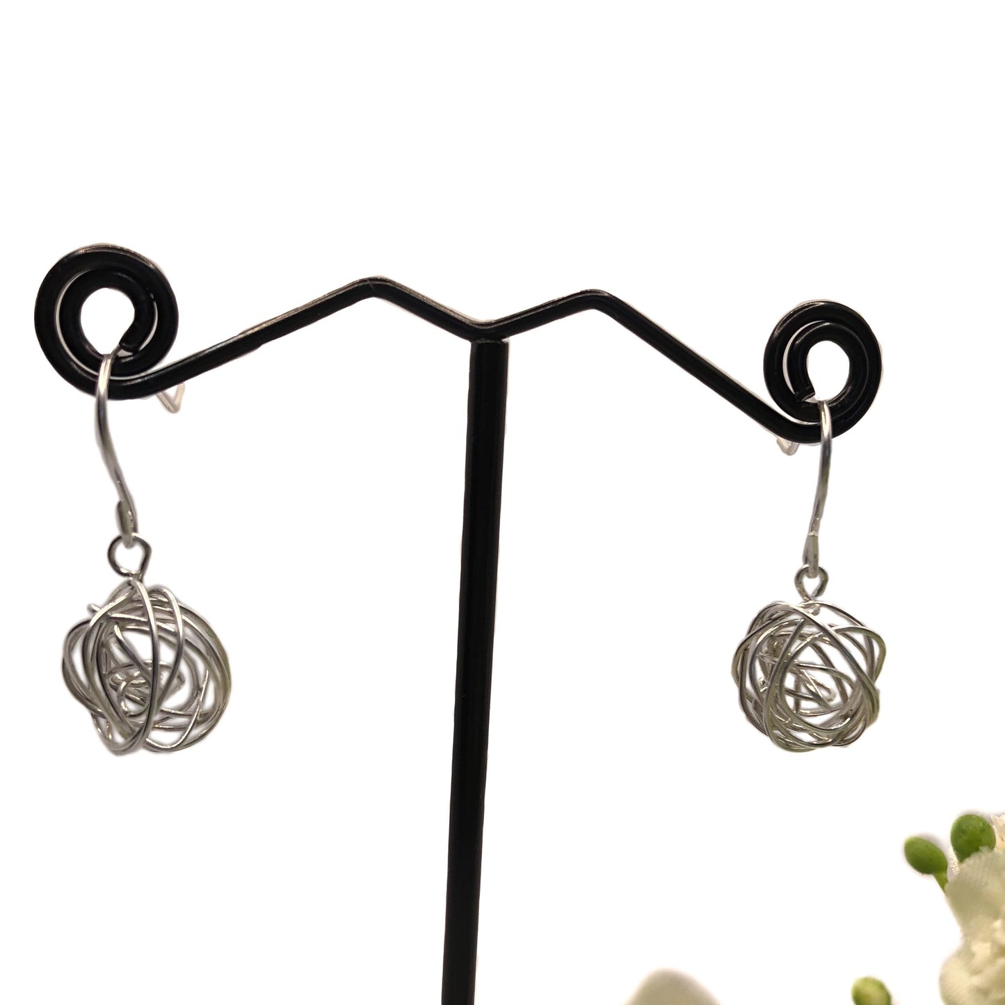 Silver Wire Knot Earrings