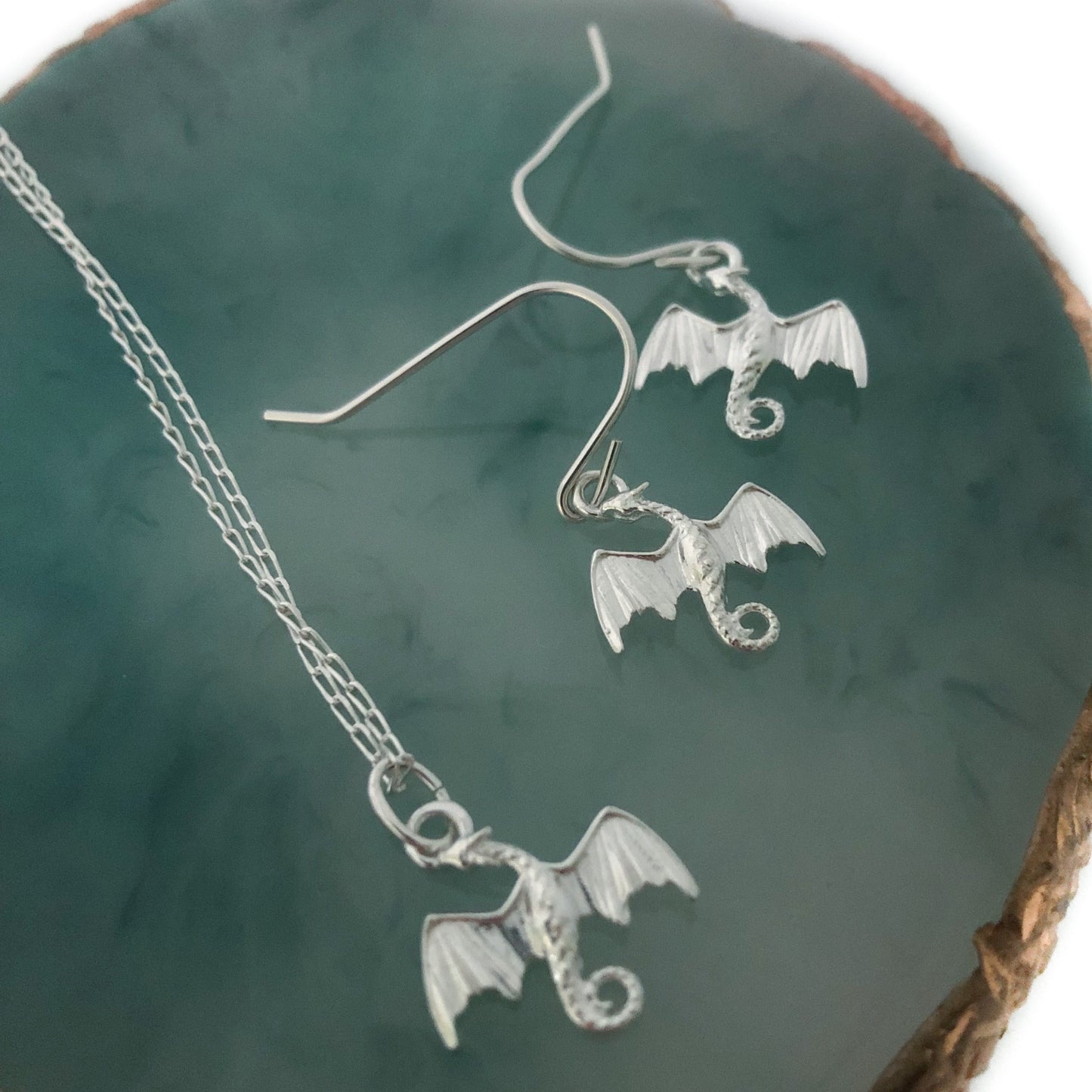 Dragon Strength Silver Earrings