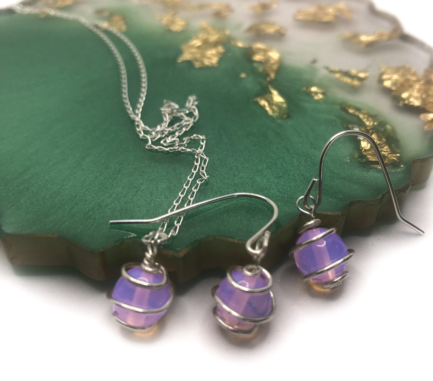 Crystal in Sterling Silver Cage Earrings