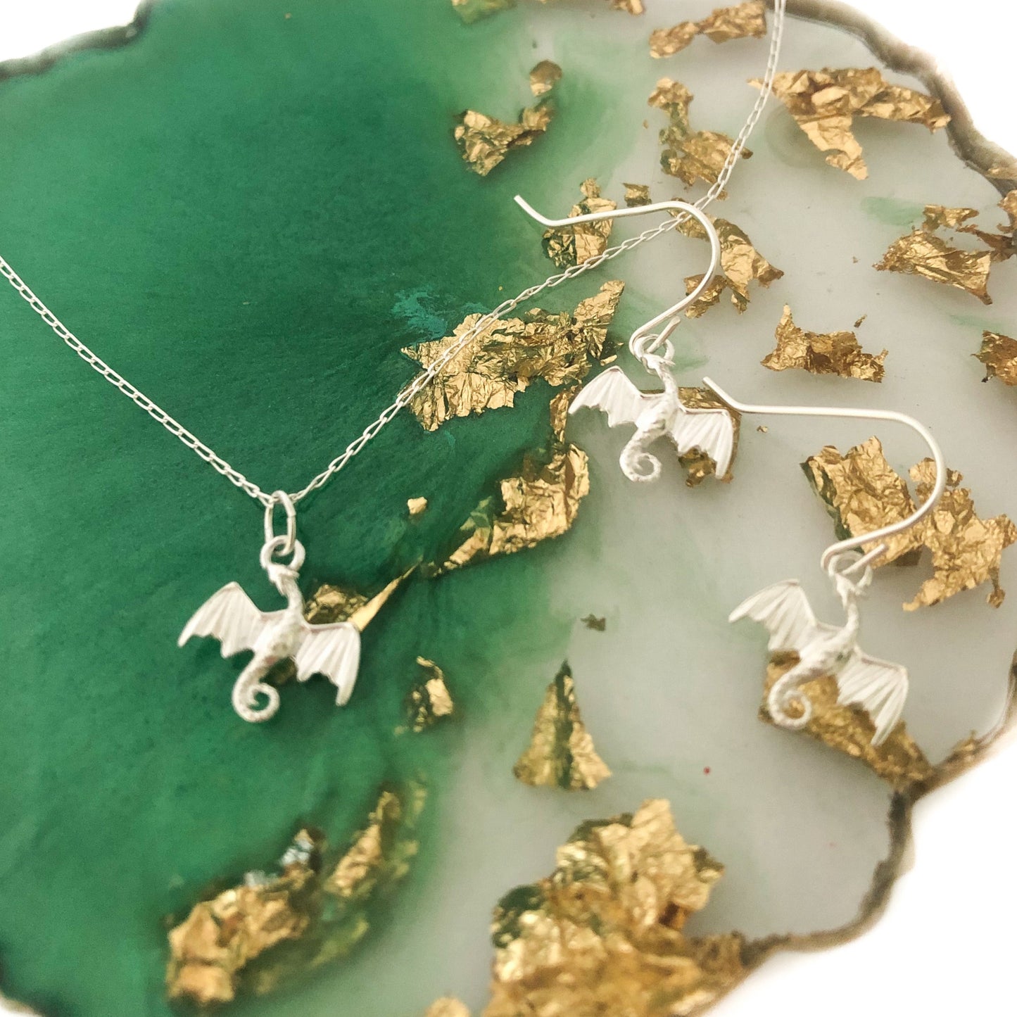 Dragon Strength Silver Earrings