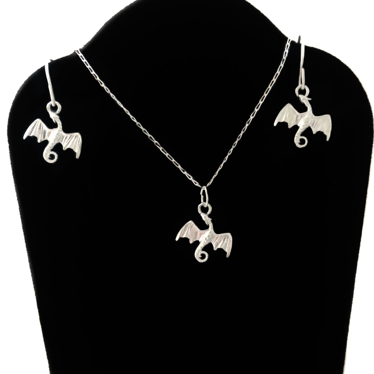 Dragon Strength Silver Earrings