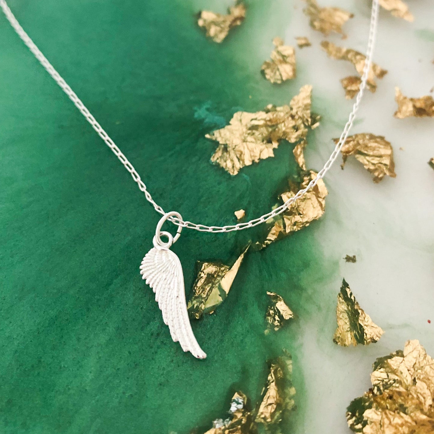 Angel Wing Silver Pendant Necklace
