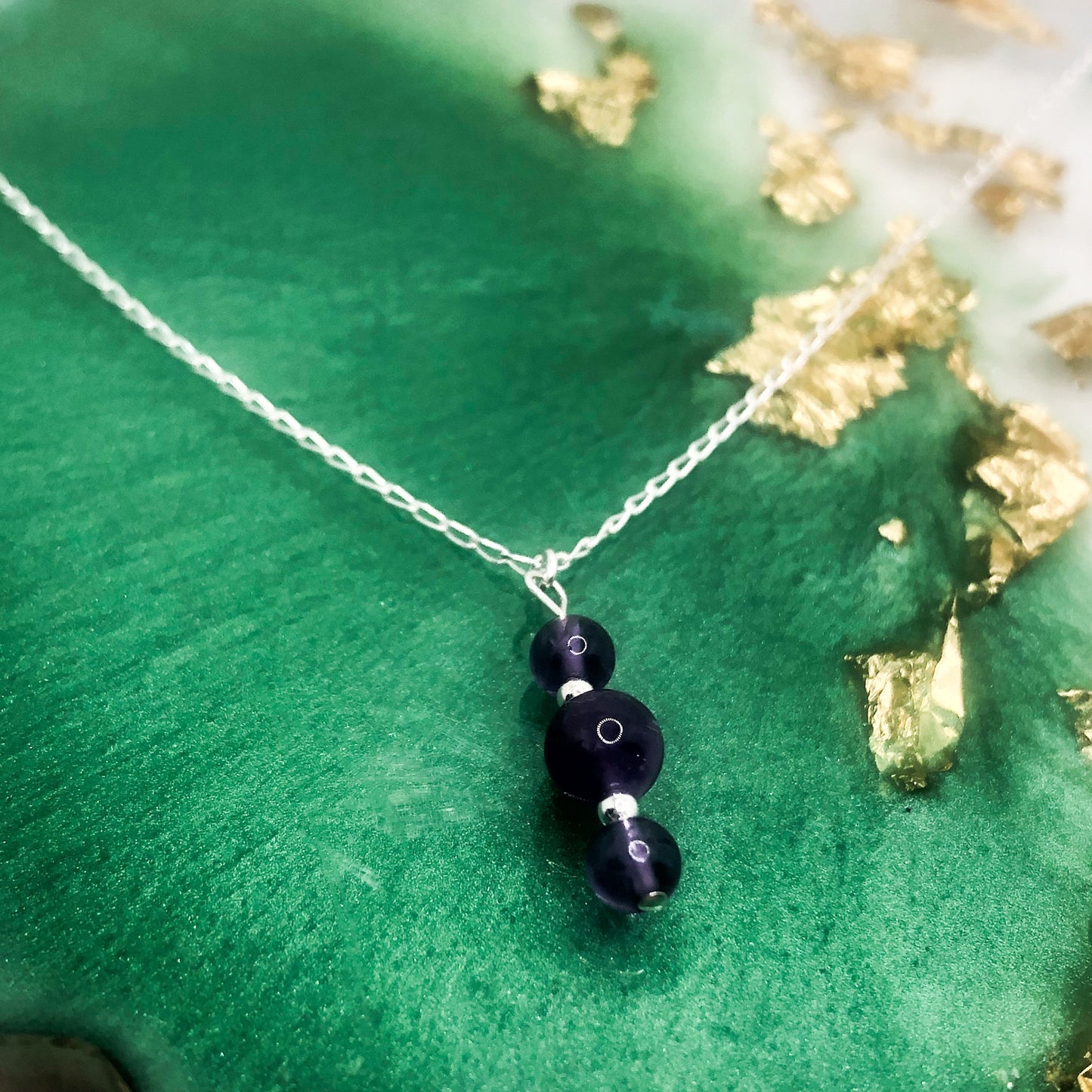 Crystal And Silver Drop Pendant Necklace