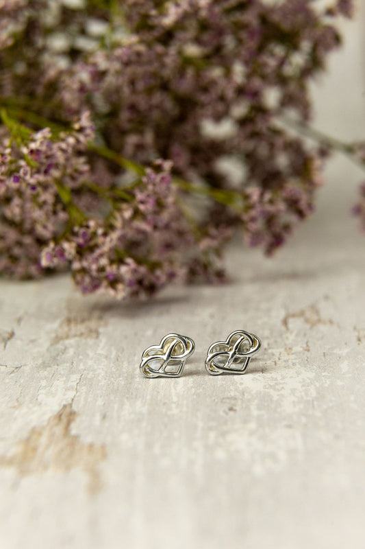 Infinity Heart Stud Earrings