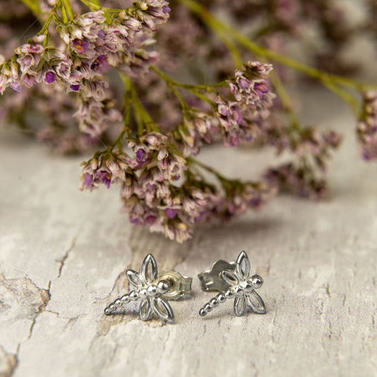 Dragonfly Sterling Silver Stud Earrings