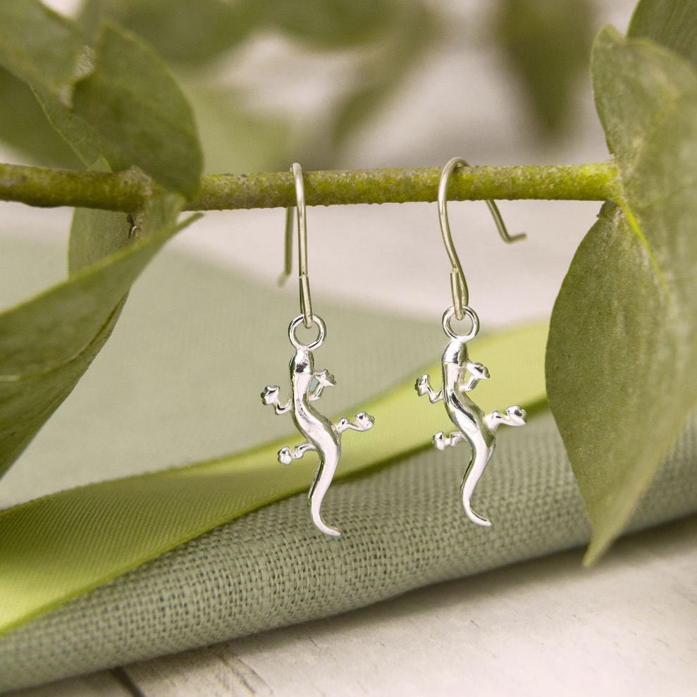 Quirky Mr Gecko Lizard Earrings