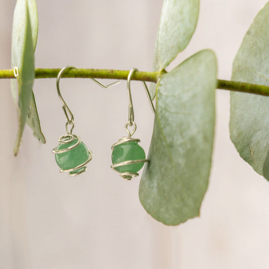 Crystal in Sterling Silver Cage Earrings