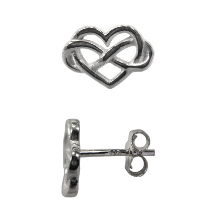 Infinity Heart Stud Earrings