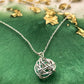 Silver Wired Knot Pendant Necklace