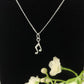 Music Note Silver Charm Necklace