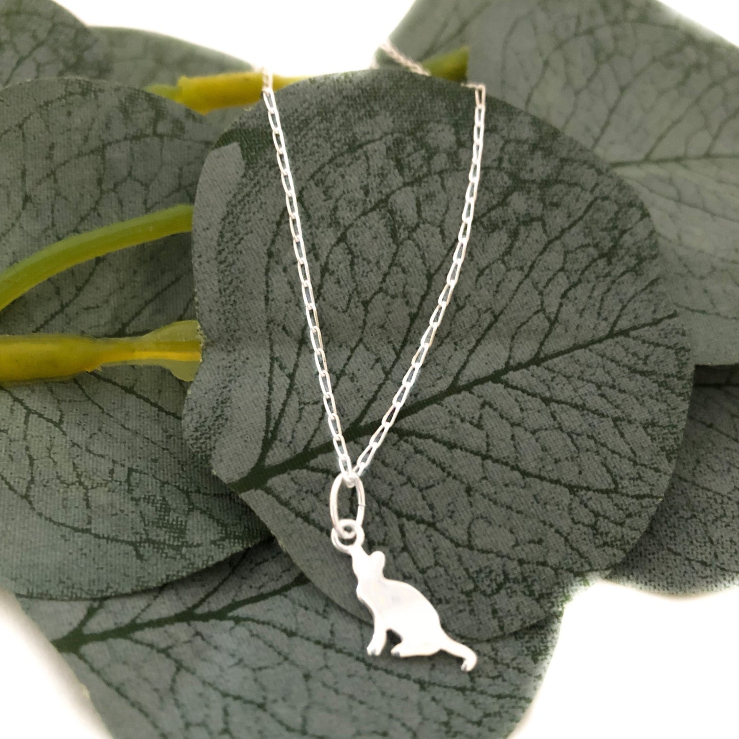 Silver Cat Charm Necklace