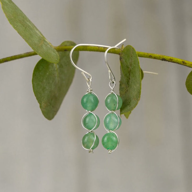 Wire crystal earrings