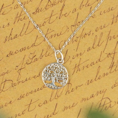 Tree Of Life Circle Charm Necklace