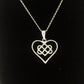 Large Infinity Heart Charm Necklace