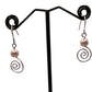 Silver Spiral with a Crystal on Top Earrings