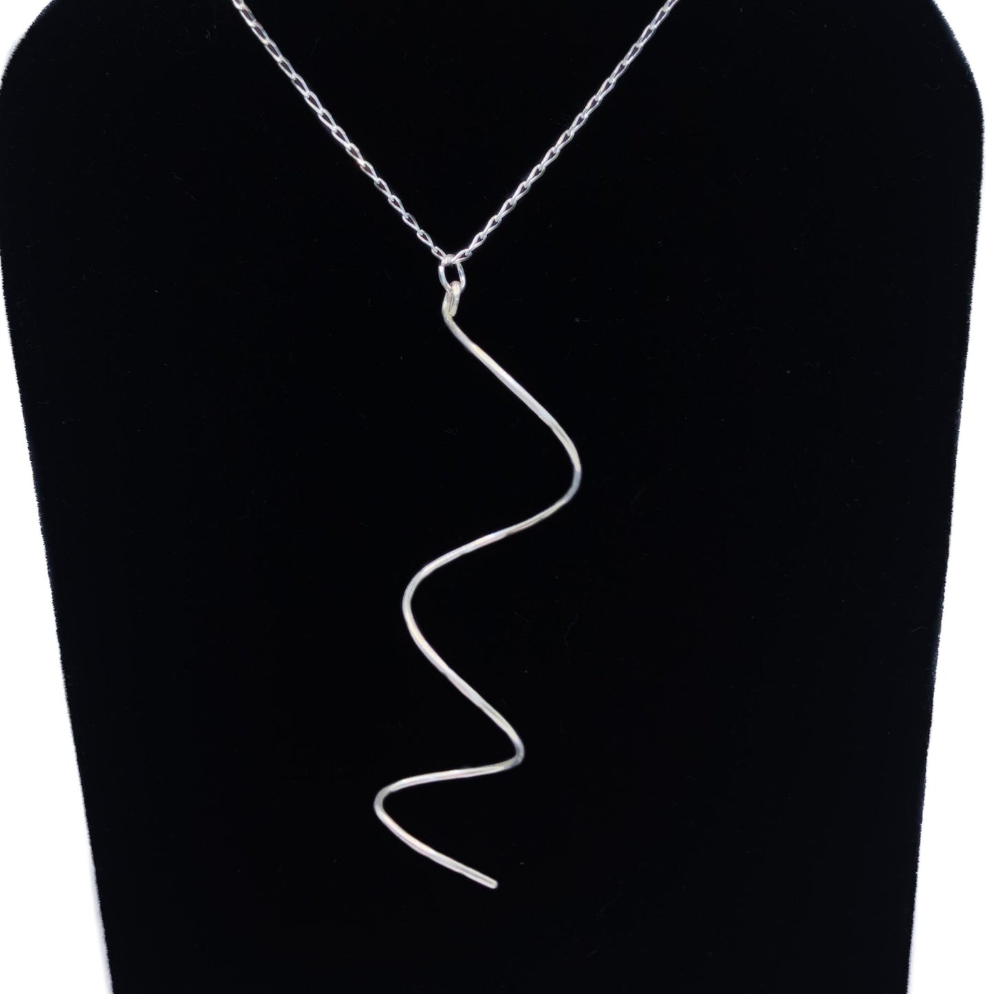 Spiral Cascade Silver Pendant Necklace