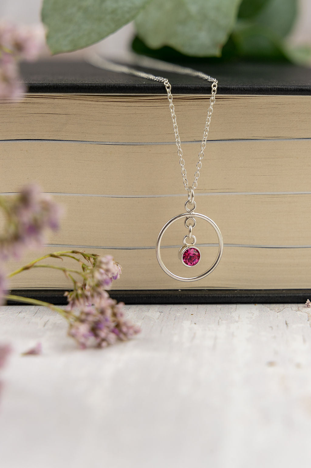 Sterling Silver and Birthstone Pendant Necklace