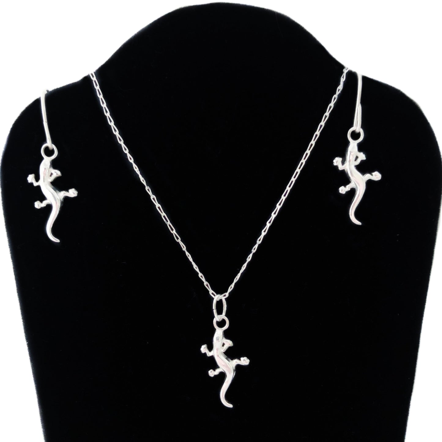 Mr Gecko Silver Charm Necklace