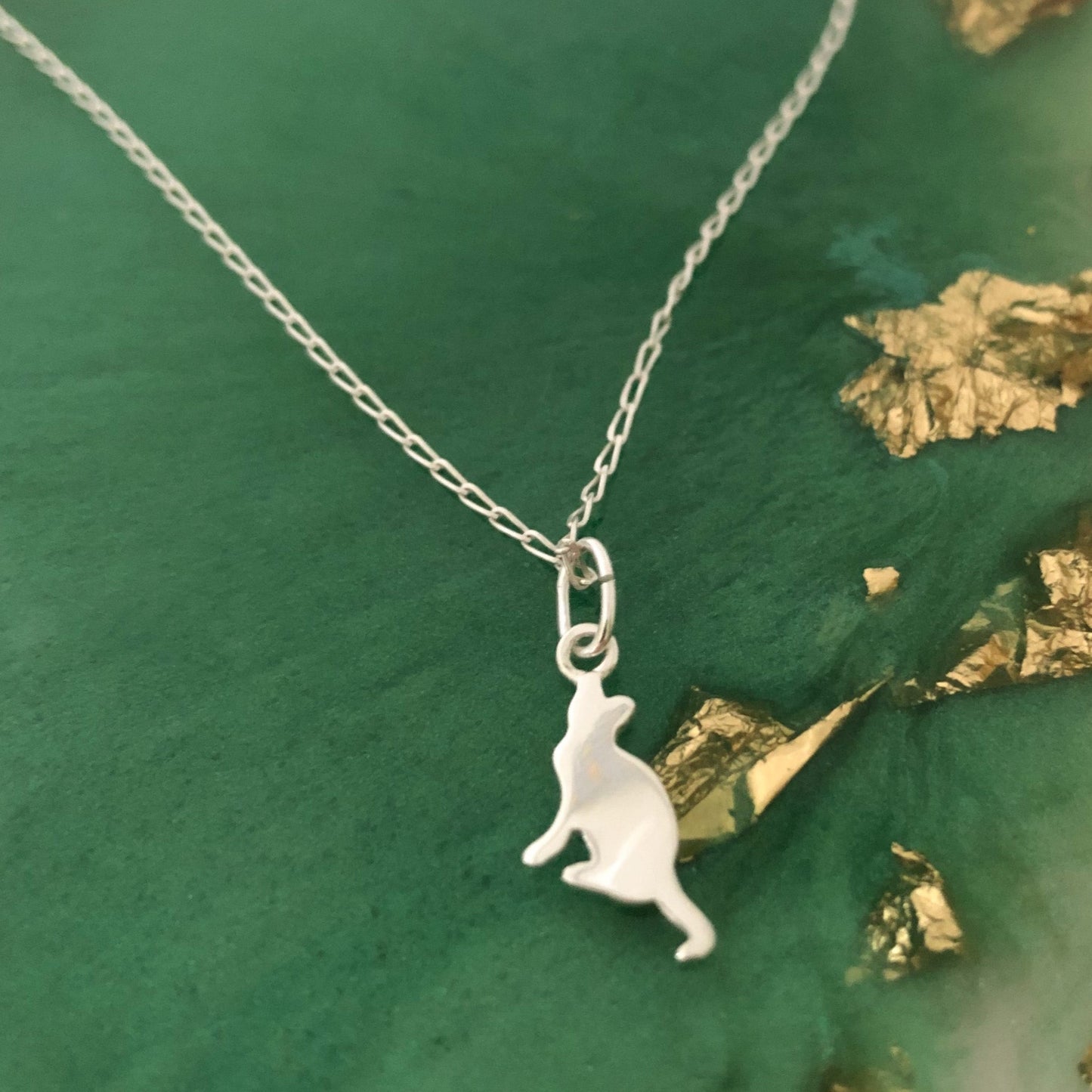 Silver Cat Charm Necklace