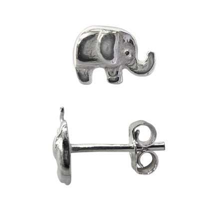 Silver Elephant Studs Earrings